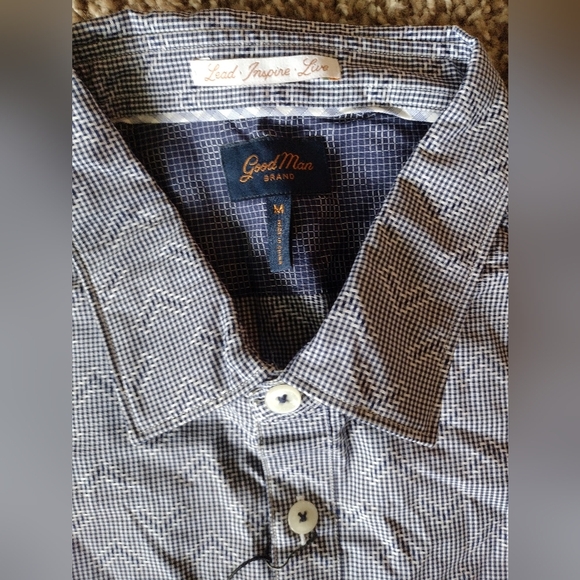 Good Man Brand Button Down Short Sleeve Shirt NWT - Picture 5 of 7